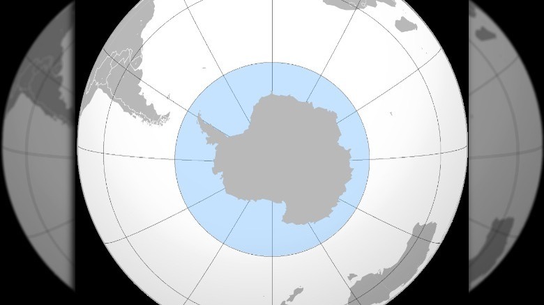Map of the Southern Ocean 