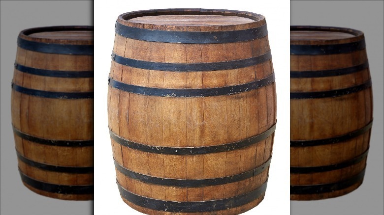 Old wooden barrel