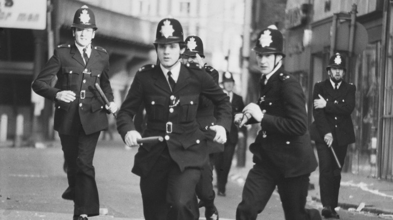 Police during the Brixton riots