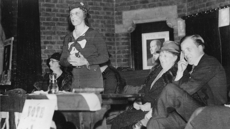 Nancy Astor campaigning in 1935