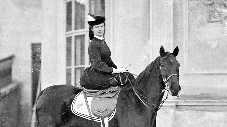 Empress Elisabeth on horseback