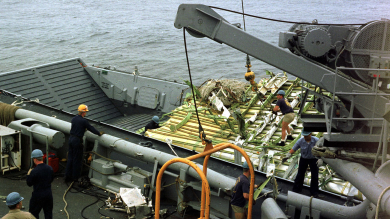 Recovery operation of TWA Flight 800 wreckage