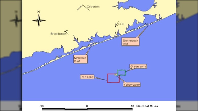 Flight path of TWA Flight 800