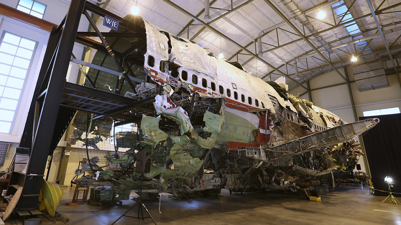 Wreckage from TWA Flight 800