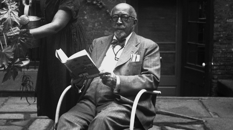 W.E.B Du Bois in chair