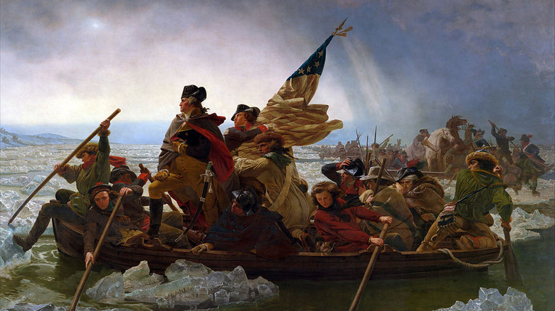 Washington crosses the Delaware.