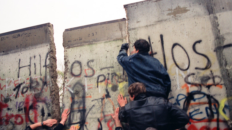 Tearing down berlin wall