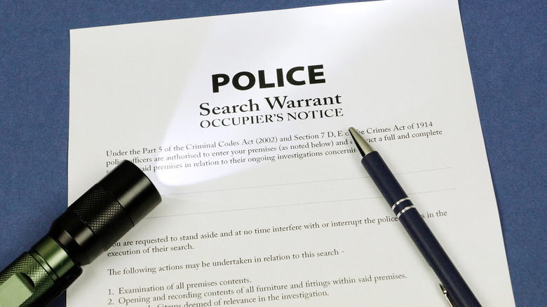 search warrant document
