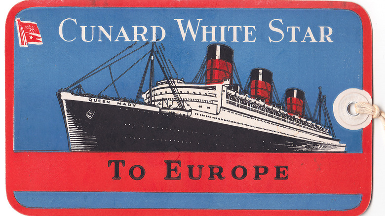 Cunard White Star luggage tag