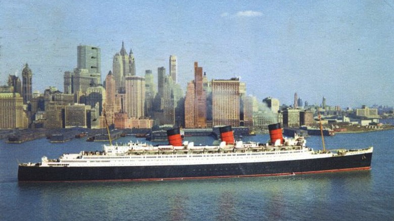 The Queen Mary in New York in the 1960s