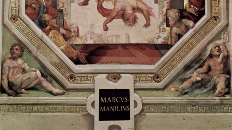 Painting saying Marcus Manlius