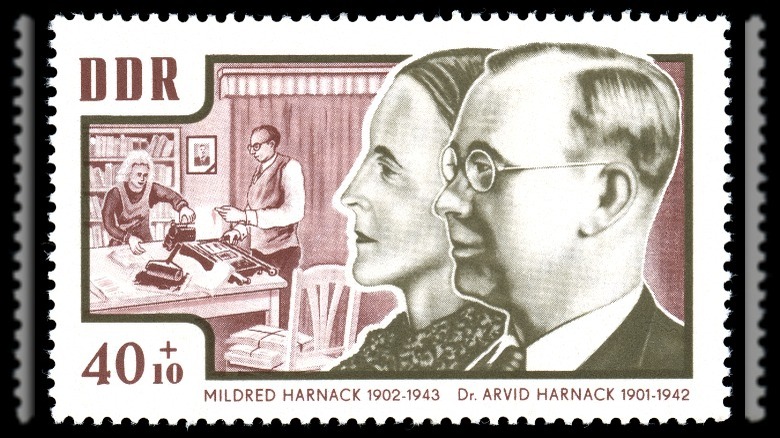Arvid and Mildred Harnack on German stamp