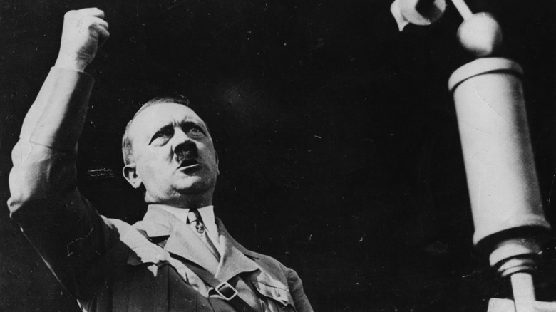 Hitler giving a speech