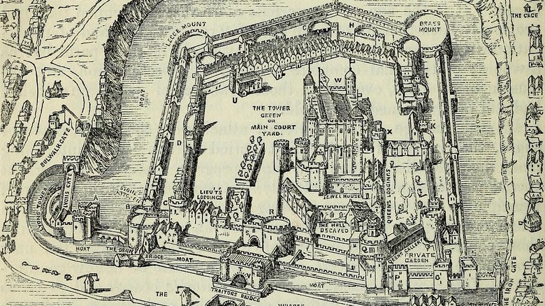 Tower of London historical map