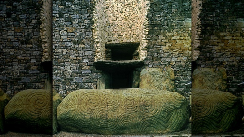 The entrance to Newgrange passage