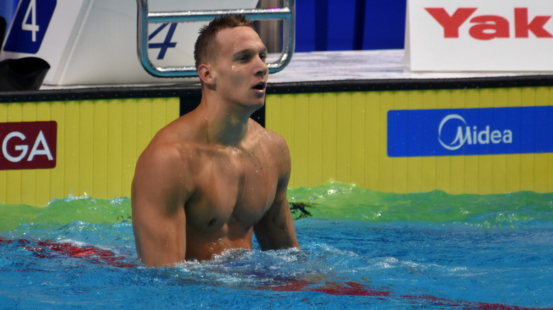 Caeleb Dressel in the pool