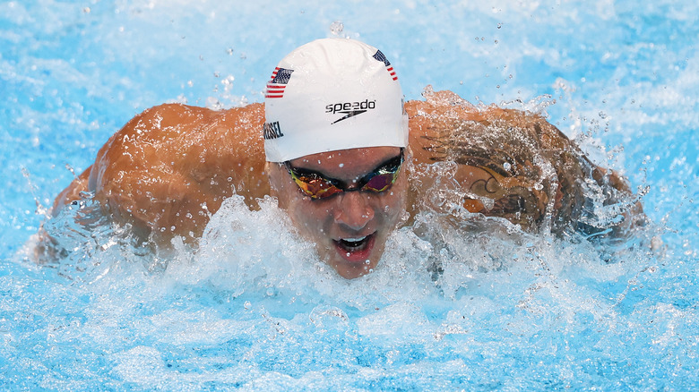 Caeleb Dressel swimming at Olympics