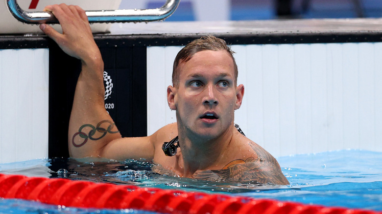 Caeleb Dressel tattoos at Tokyo Olympics