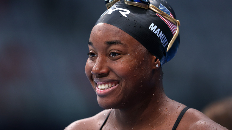 Simone Manuel smiling