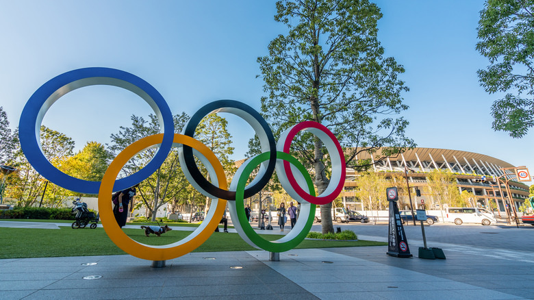 Olympic rings in Japan