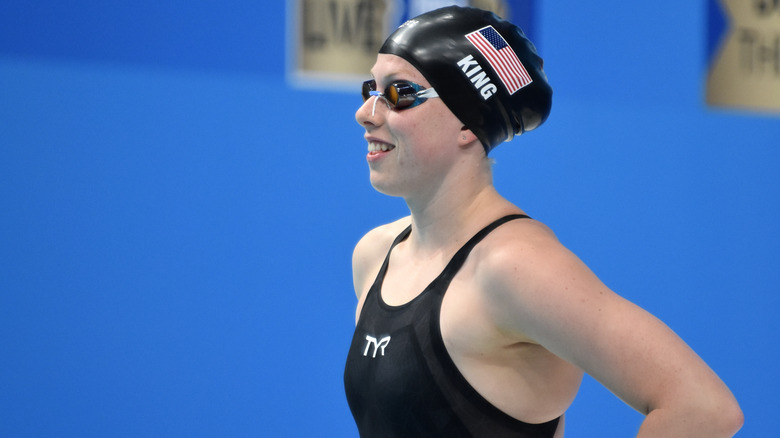 Lilly King wearing swim gear