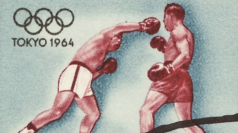 Tokyo 1964 Olympics boxing stamp