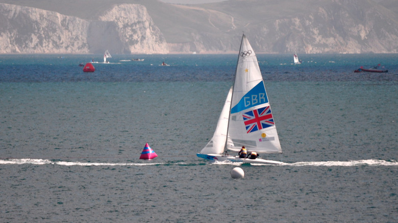 Andrew Simpson and Iain Percy at the 2012 Olympics