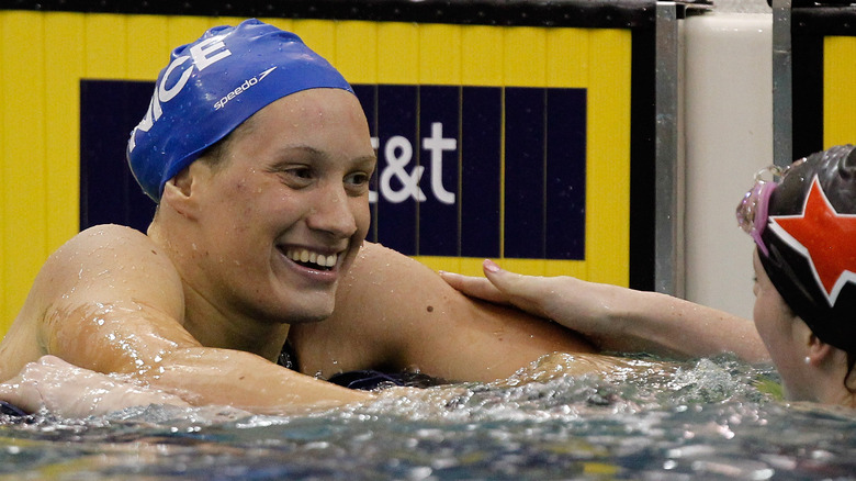 Camille Muffat in swimming pool