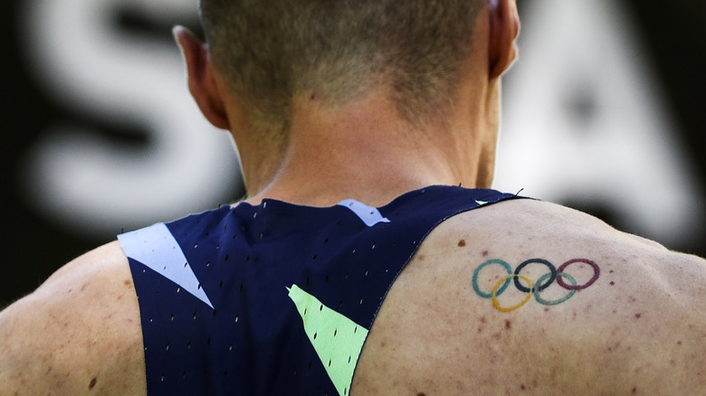 Clayton Murphy's Olympic rings tattoo