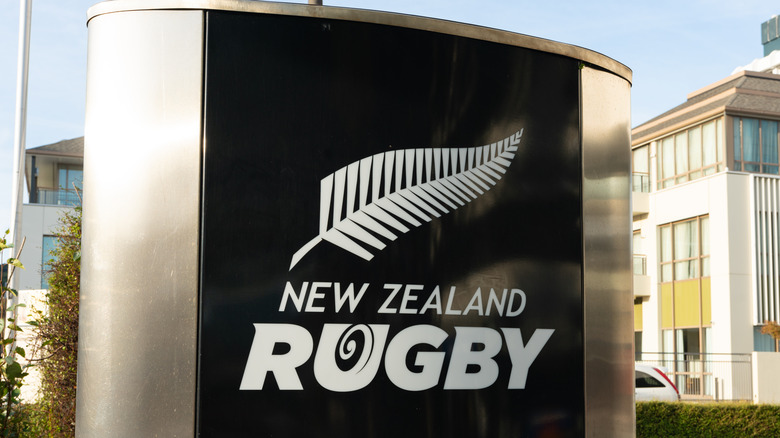 New Zealand All Blacks headquarters sign