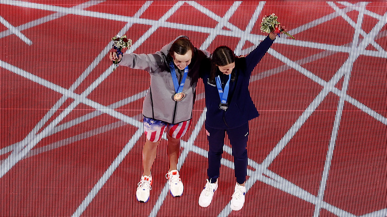 Olympians Katie Ledecky and Katie Grimes