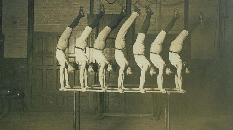 Gymnastic Team, 1908, George Eyser in center