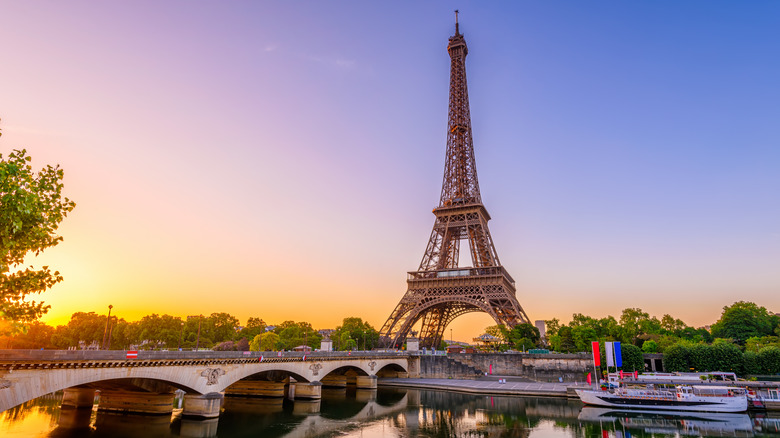 Eiffel Tower and Seine river