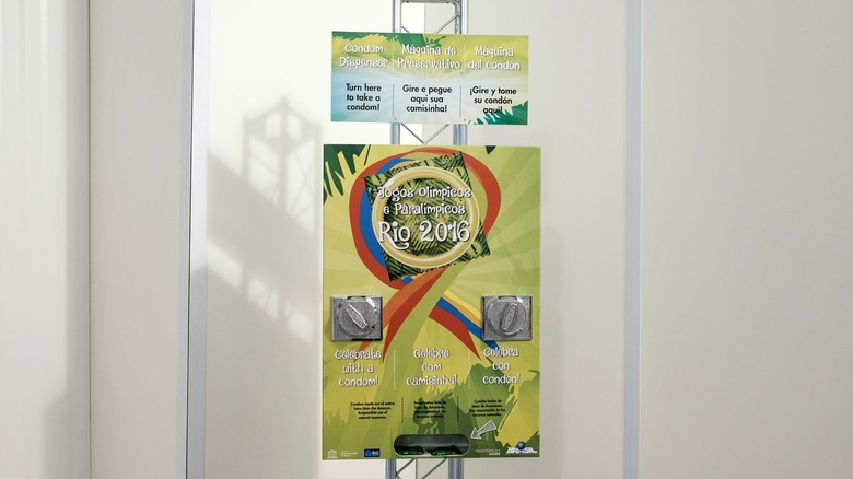 Condom distribution machine at Rio de Janeiro Olympics