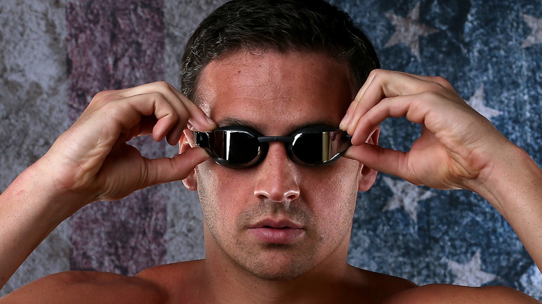 Ryan Lochte with swim goggles
