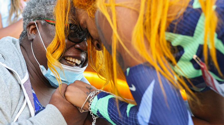 Sha'Carri Richardson and her grandmother