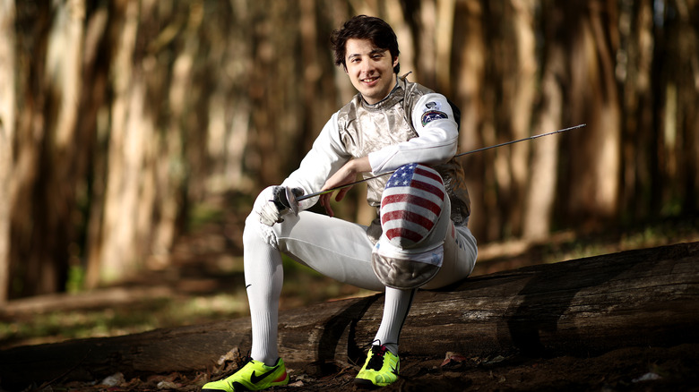 Alexander Massialas in fencing gear