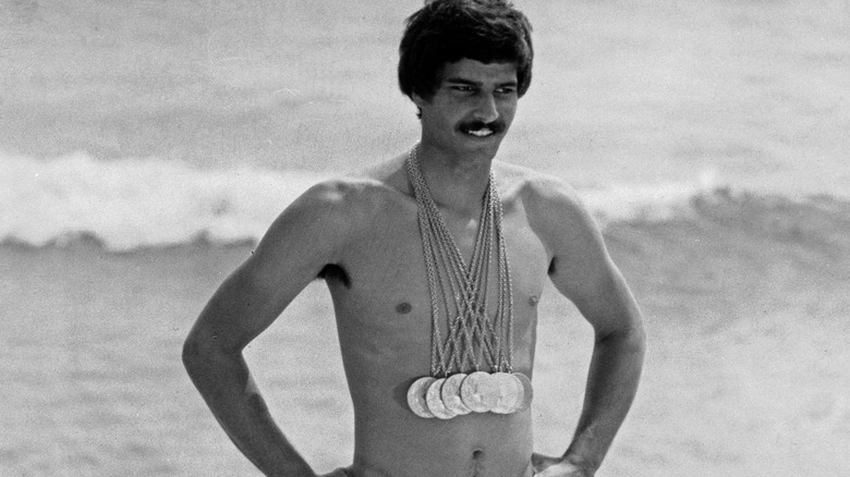 Mark Spitz with medals