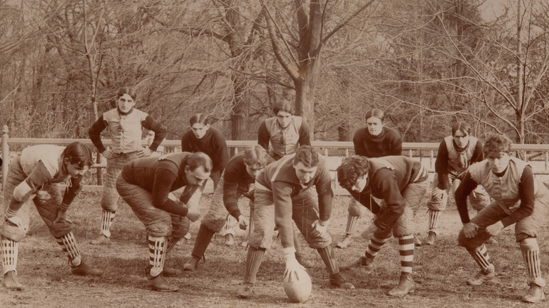 Football players in early 1900s
