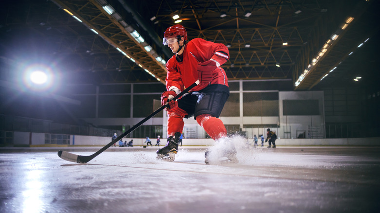 hockey player on ice