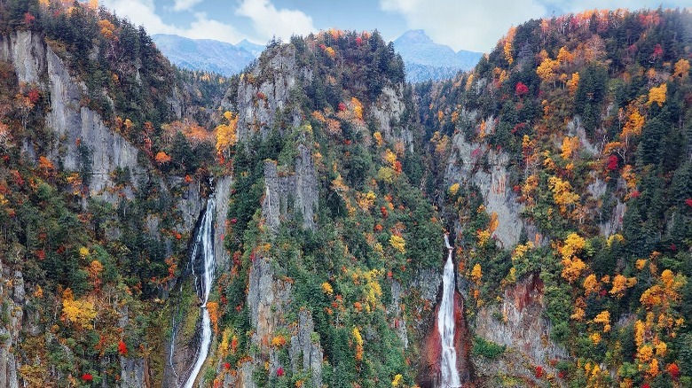 waterfalls in Hokkaido, Japan 
