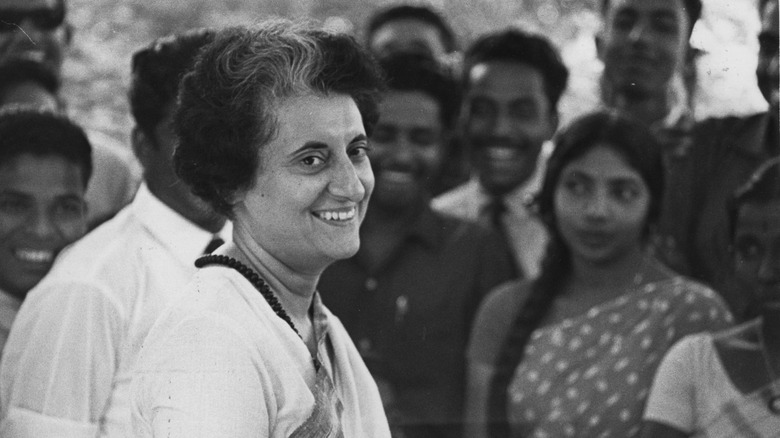 Indira Gandhi candid of her smiling 