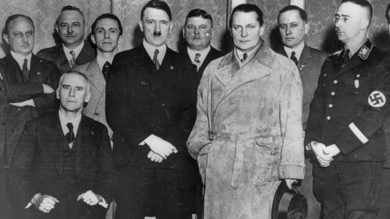Adolf Hitler with a group of men from his inner circle 