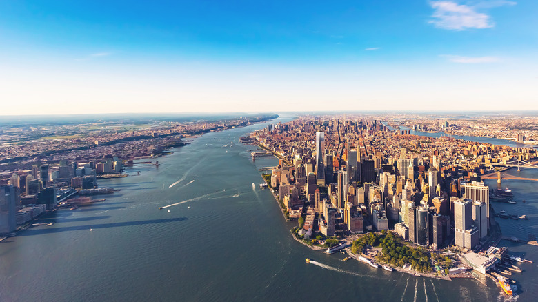 Aerial view New York City  