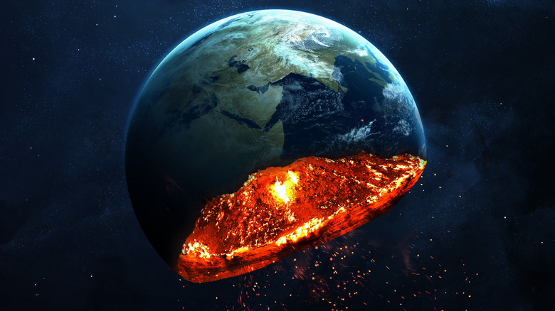 Earth exploding