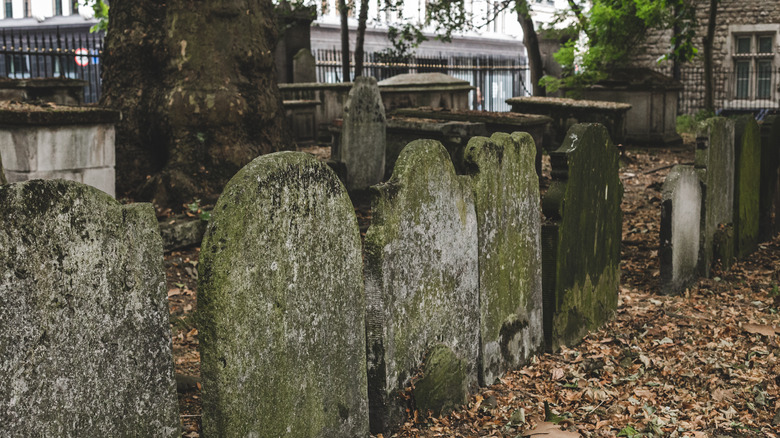London graveyard tombstones