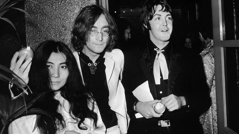 Yoko Ono, John Lennon, Paul McCartney at event