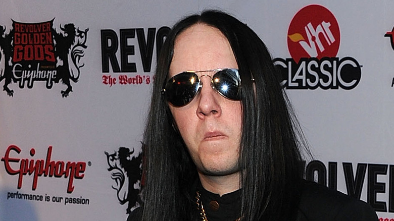 Joey Jordison of slipknot in sunglasses