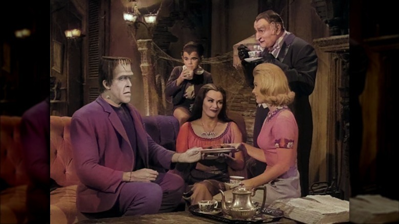 The Munsters cast in color