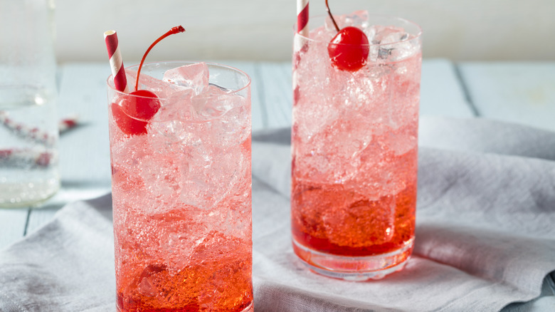 Two Shirley Temple cocktails